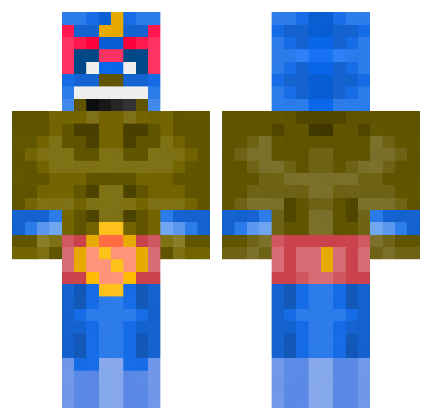 yimhoyland Minecraft skin, front and back view