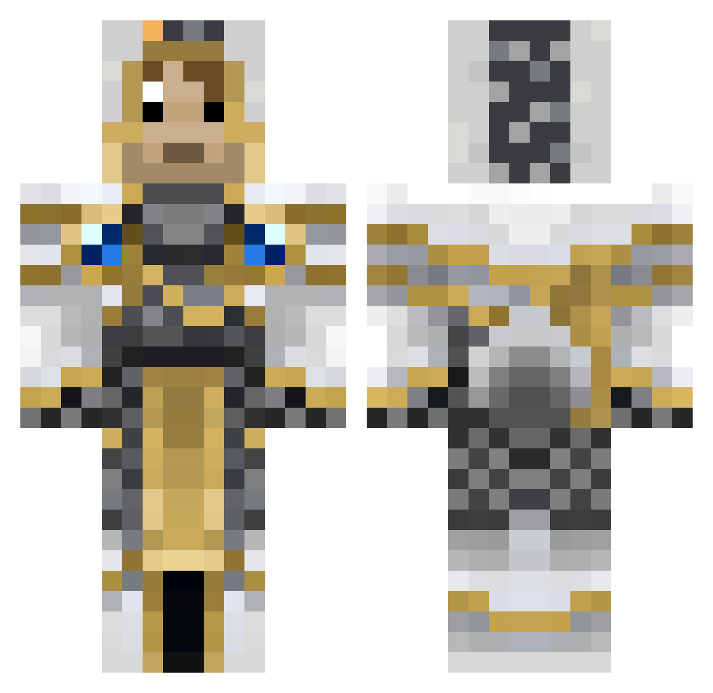 sulfine Minecraft skin, front and back view