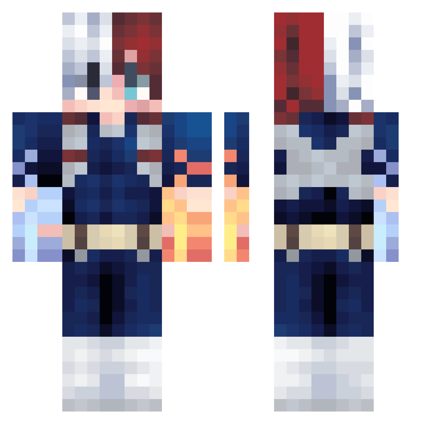 rampsch Minecraft skin, front and back view
