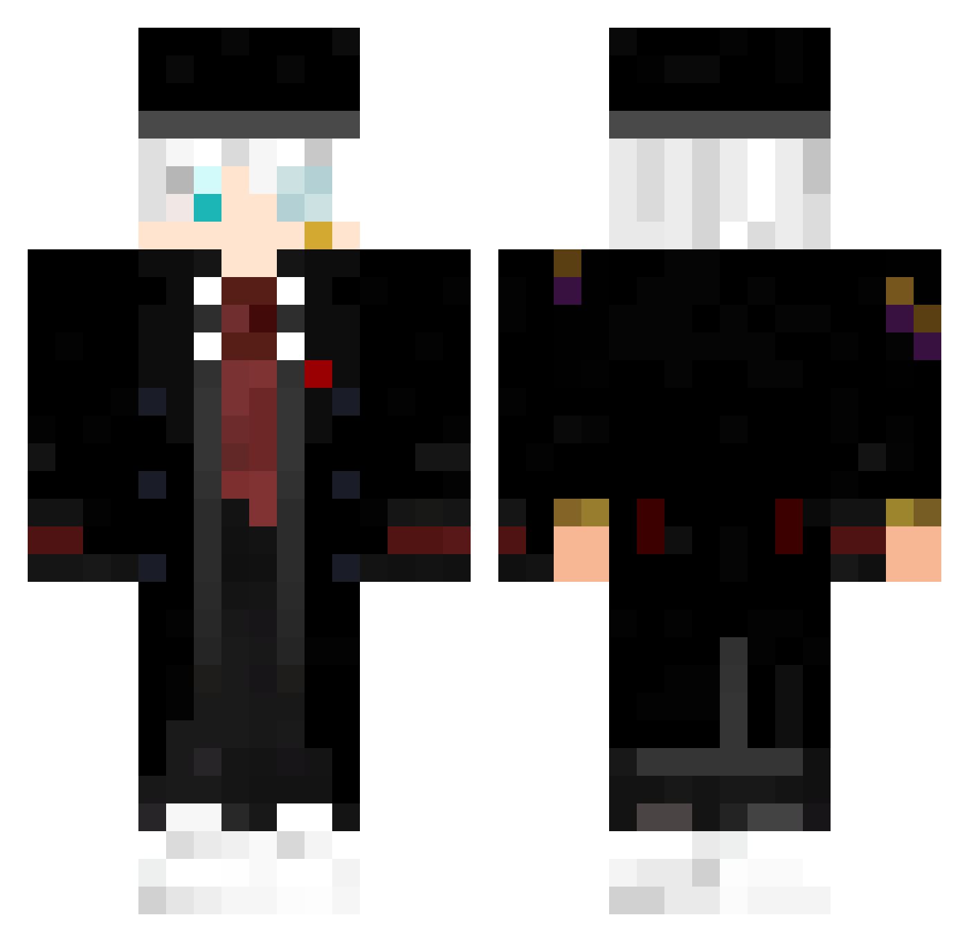 EoKillua Minecraft skin, front and back view