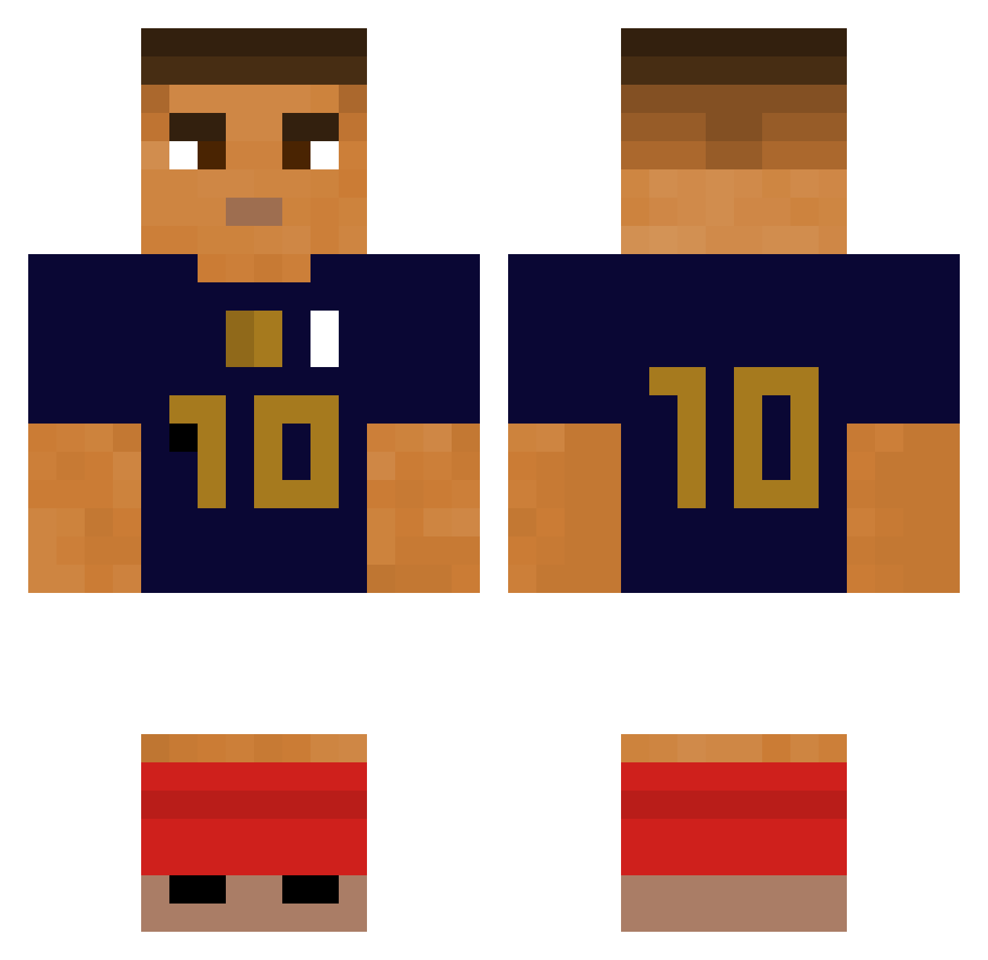 BonfireAlex Minecraft skin, front and back view