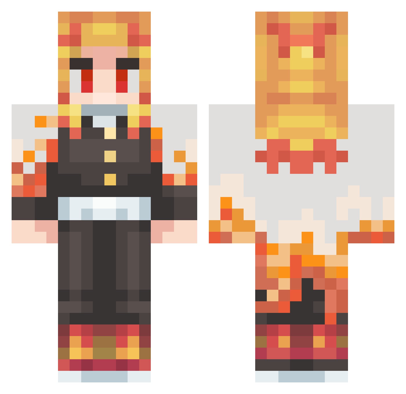 syncromancer Minecraft skin, front and back view