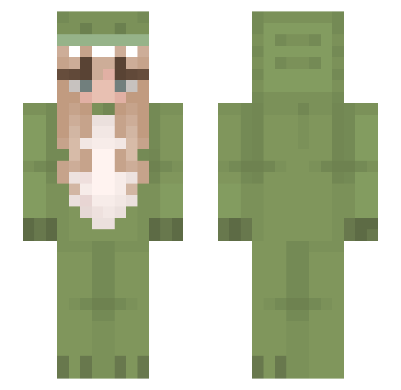 CoGo_Girl Minecraft skin, front and back view
