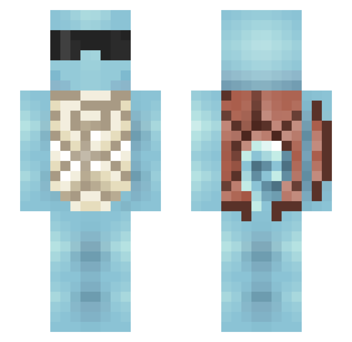 baby_wurtle Minecraft skin, front and back view