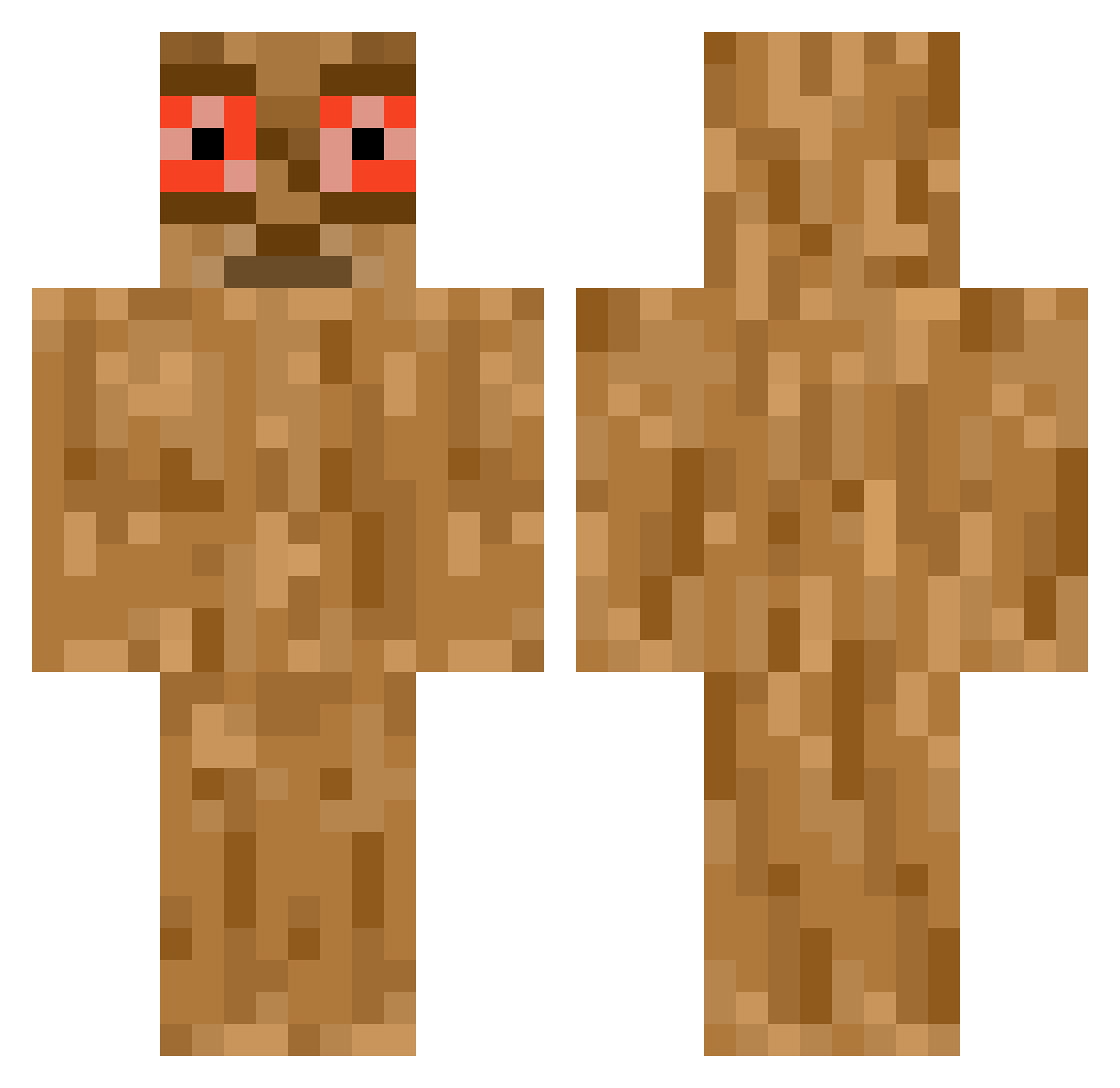 Flisc0 Minecraft skin, front and back view