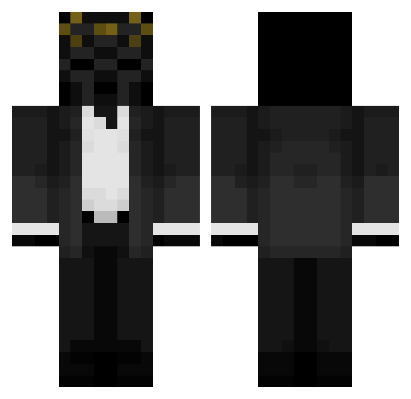 Twitch_upgy Minecraft skin, front and back view