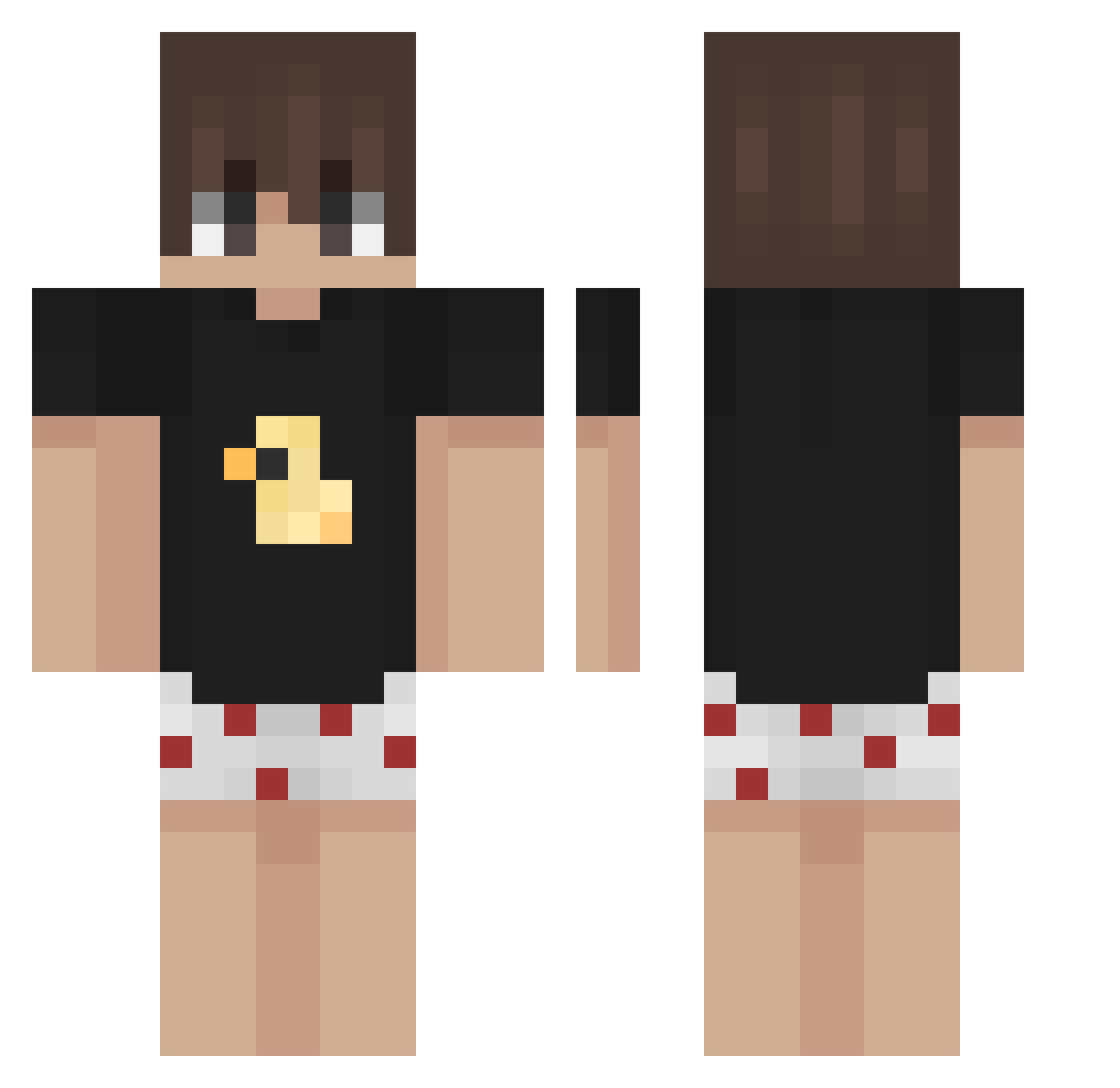 Arbuzik_PvP Minecraft skin, front and back view