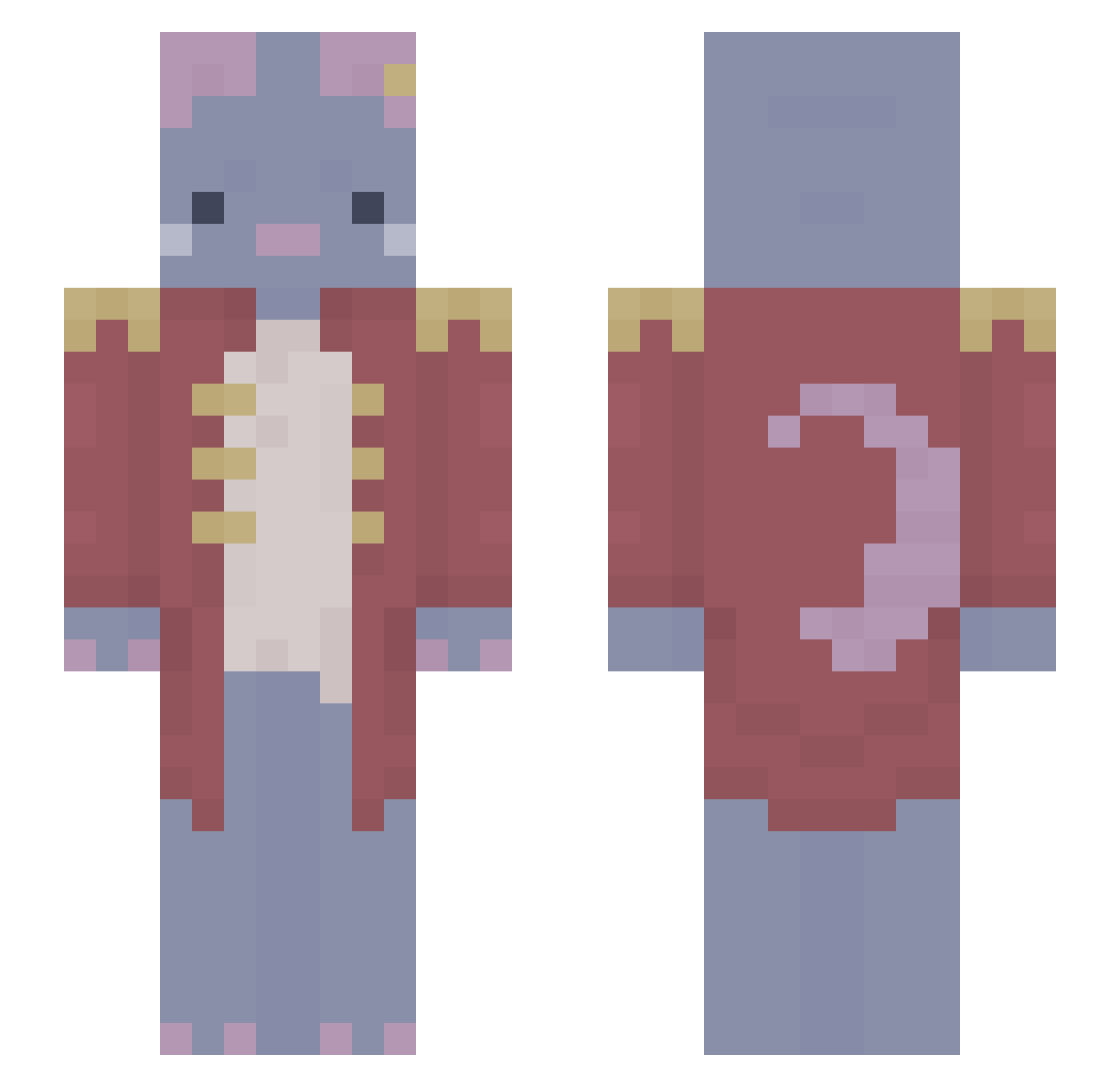 KleinerEisKlumpi Minecraft skin, front and back view