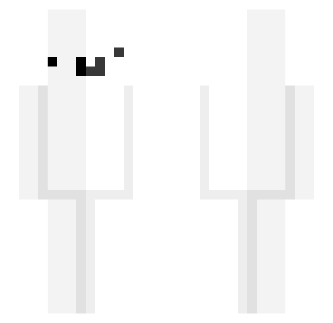 abnormie Minecraft skin, front and back view