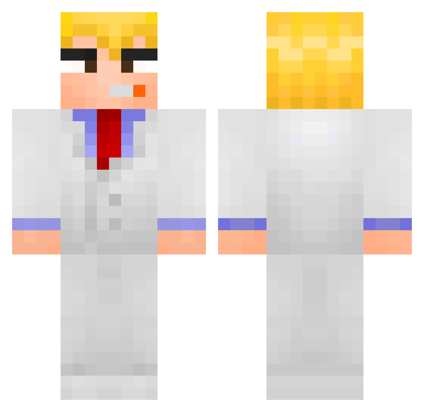 megatobaz Minecraft skin, front and back view