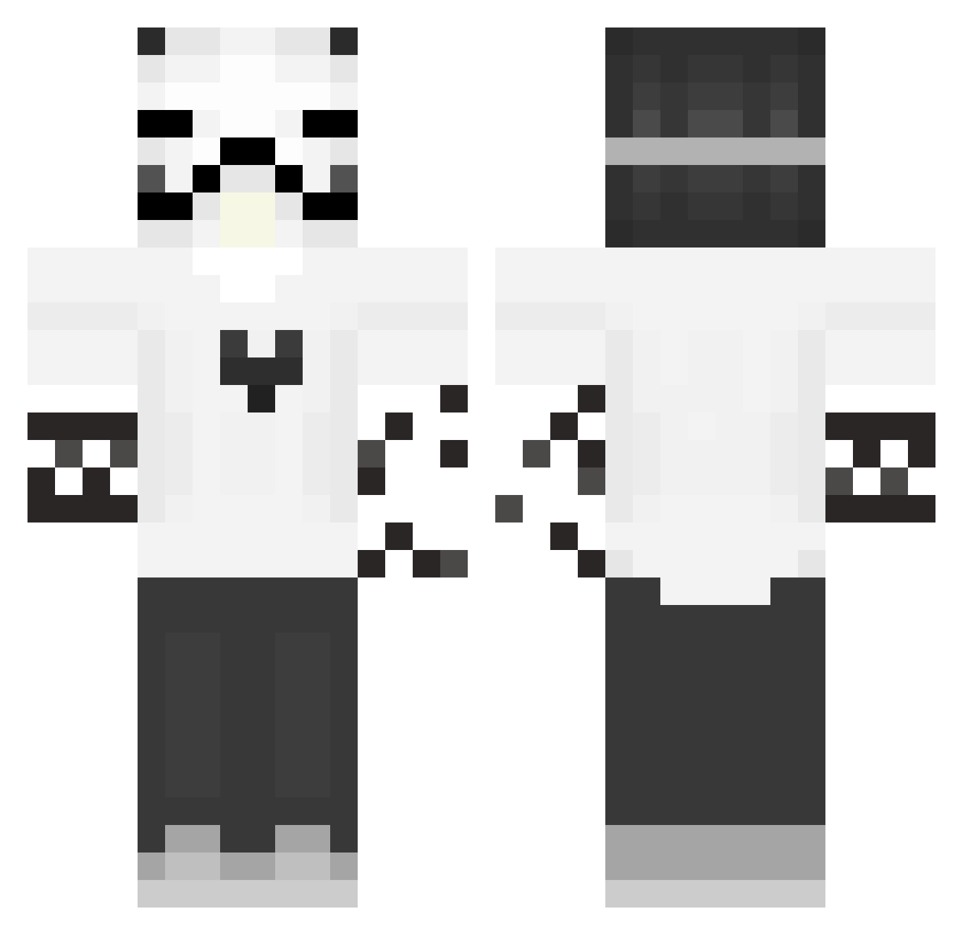 mysteryStar2000 Minecraft skin, front and back view