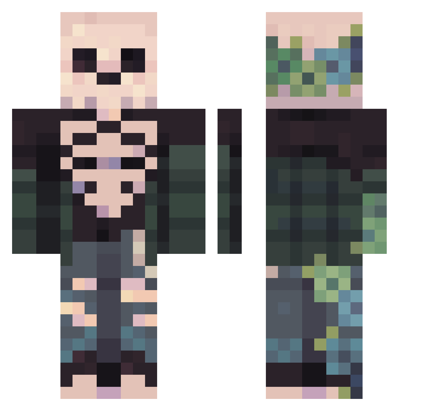 absolut_genervt Minecraft skin, front and back view