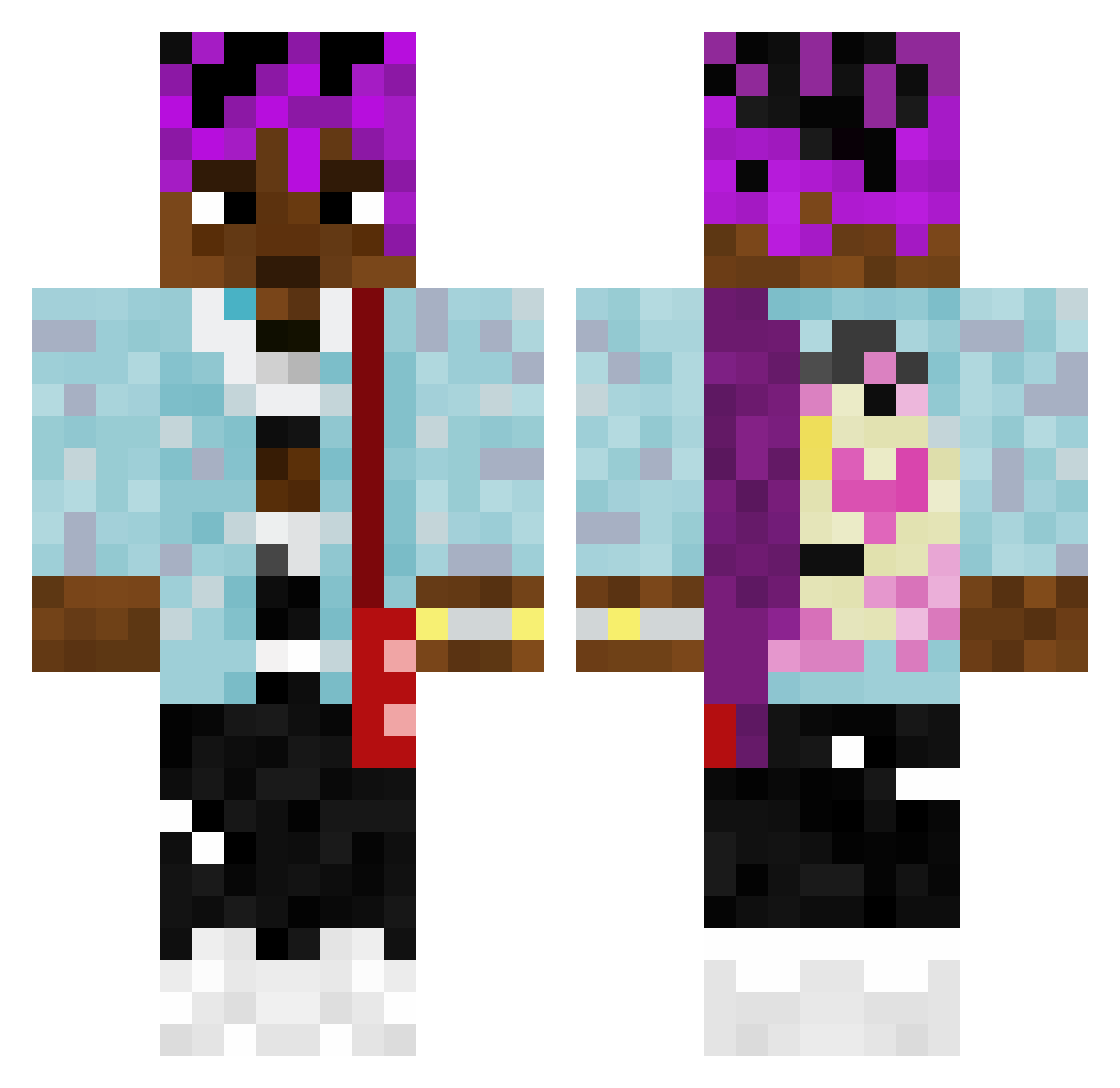 JotaP07 Minecraft skin, front and back view
