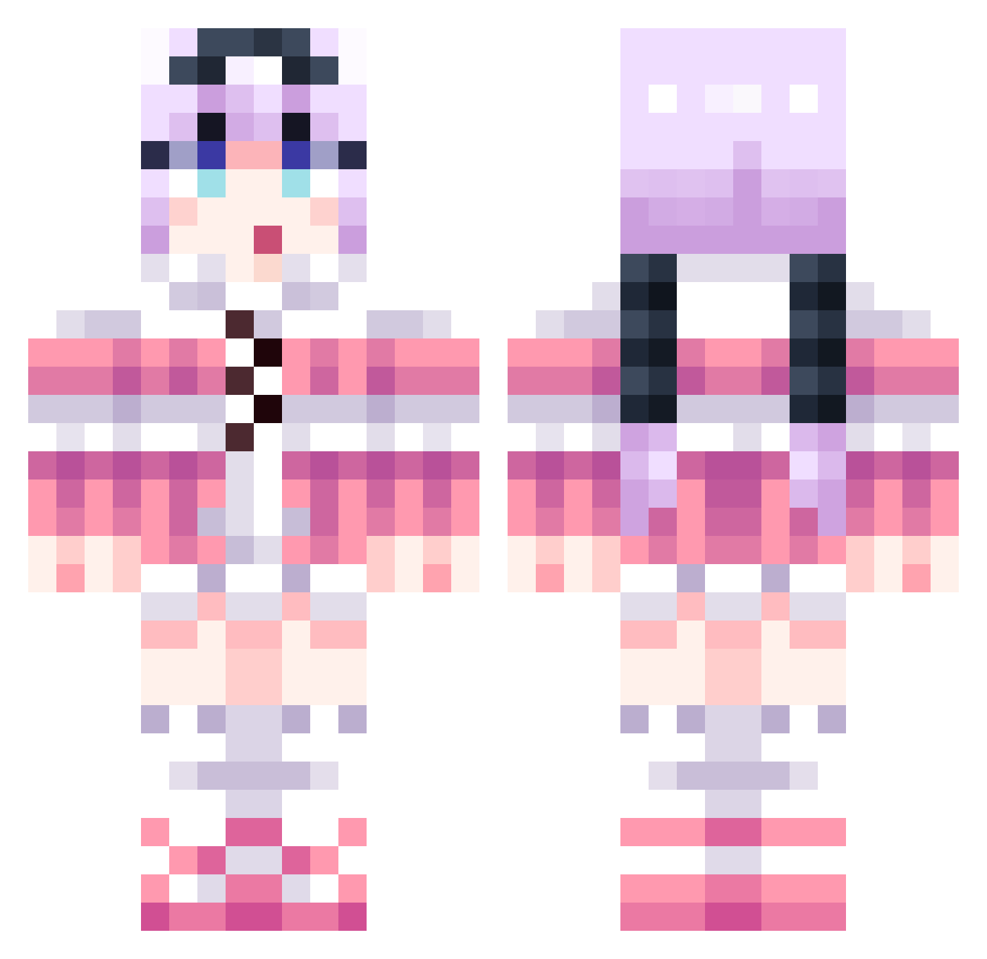Shark386 Minecraft skin, front and back view
