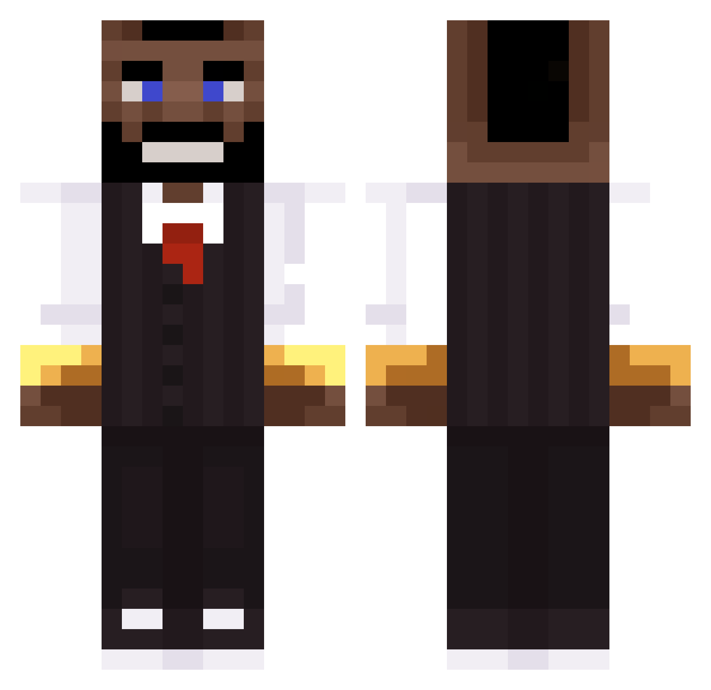 Dani_lele Minecraft skin, front and back view