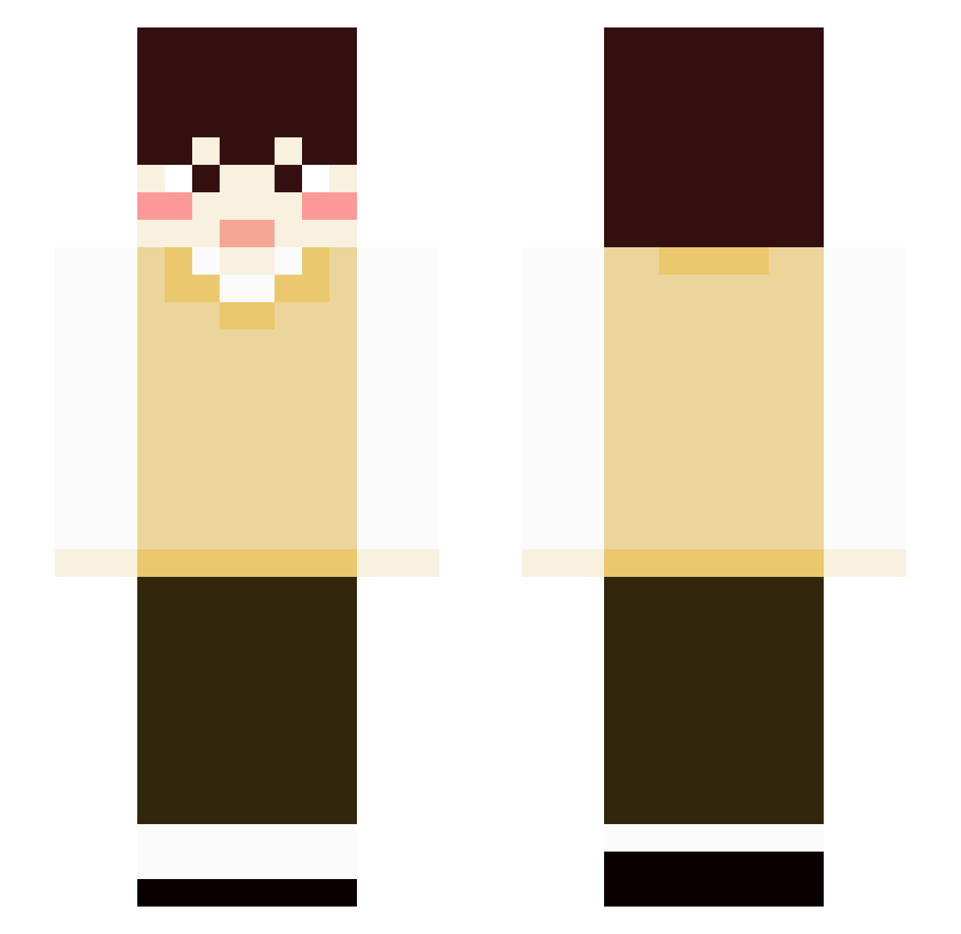 js0702 Minecraft skin, front and back view