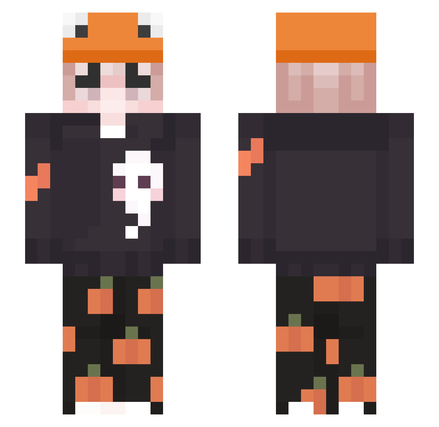 Beaos_ Minecraft skin, front and back view