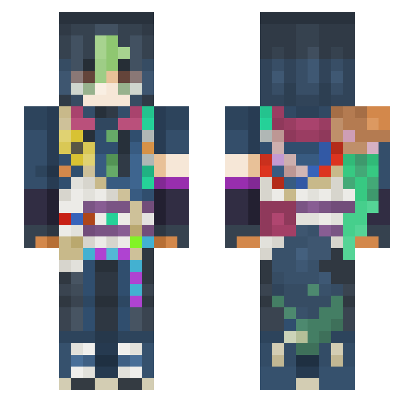 eBoyAytha Minecraft skin, front and back view