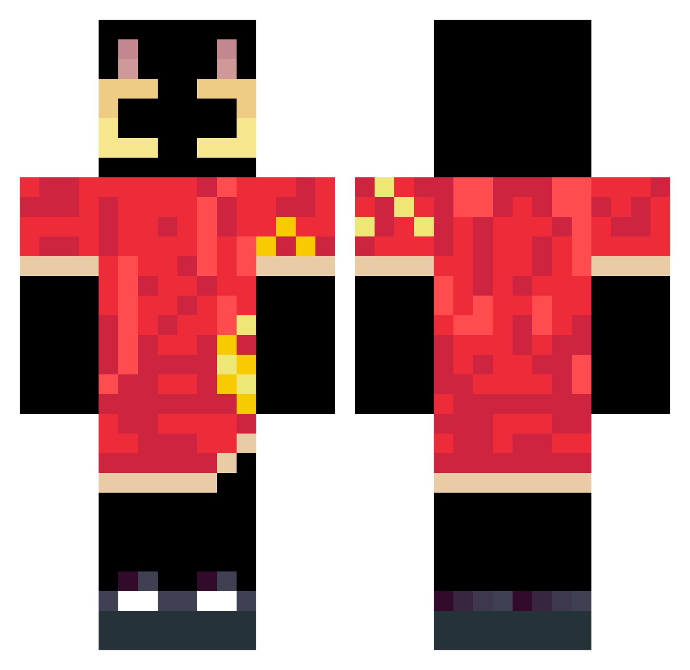 shuq1 Minecraft skin, front and back view