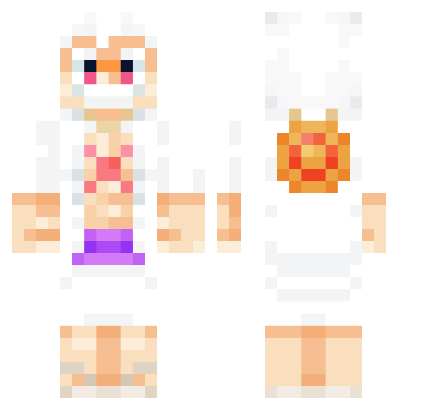 Namjae Minecraft skin, front and back view