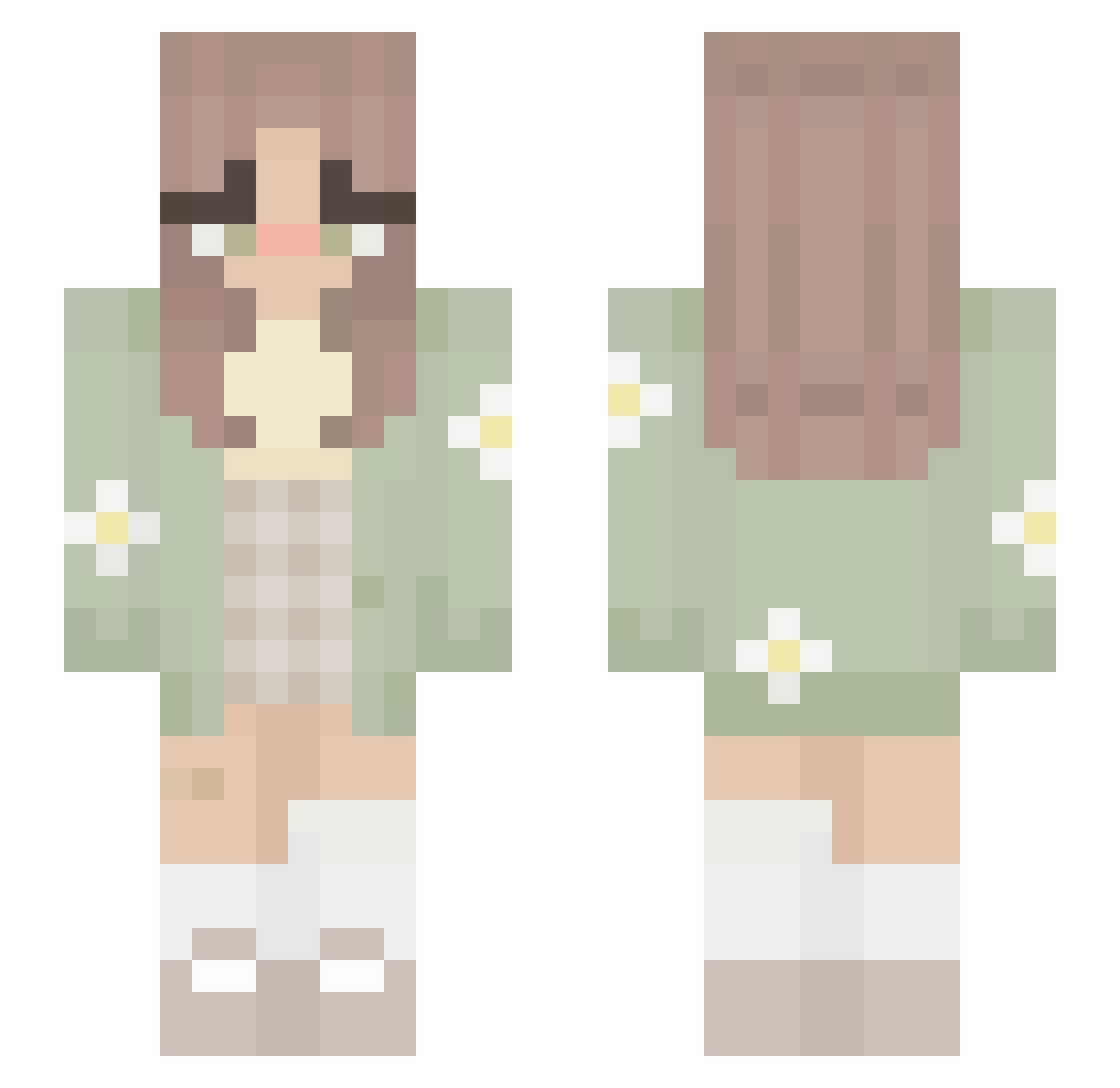 InnerIsshin Minecraft skin, front and back view