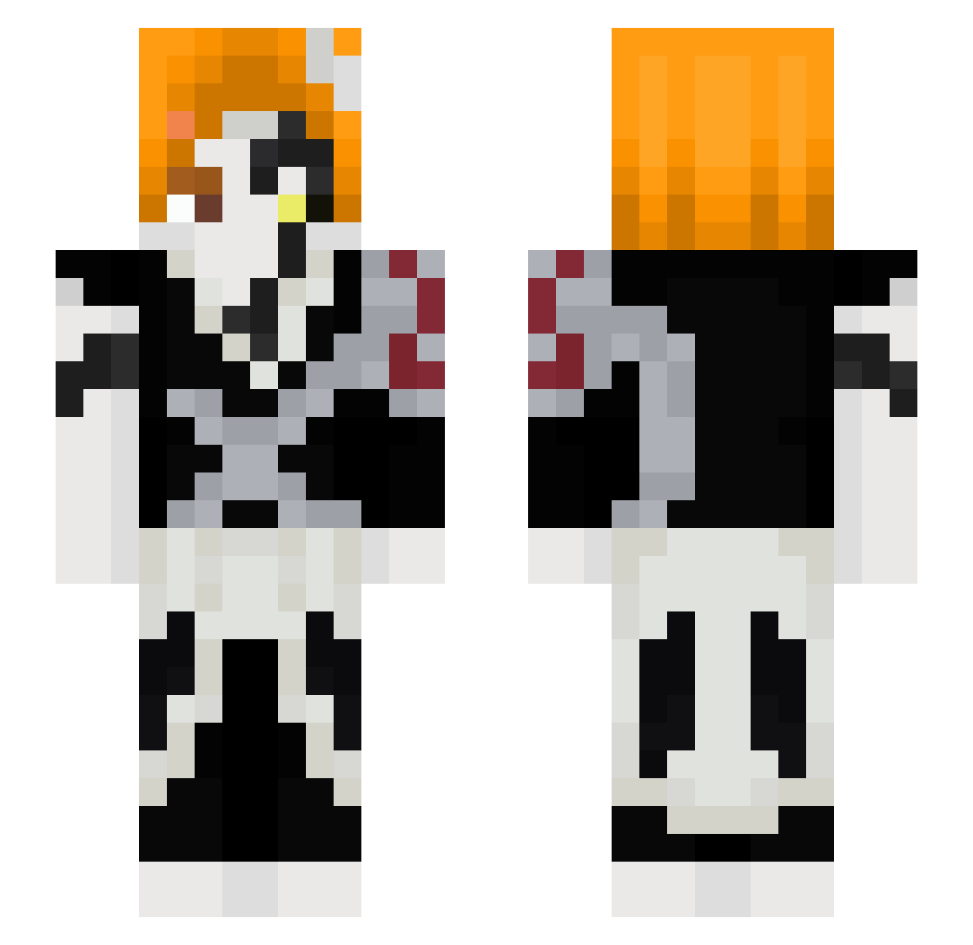 Rip_Meme Minecraft skin, front and back view