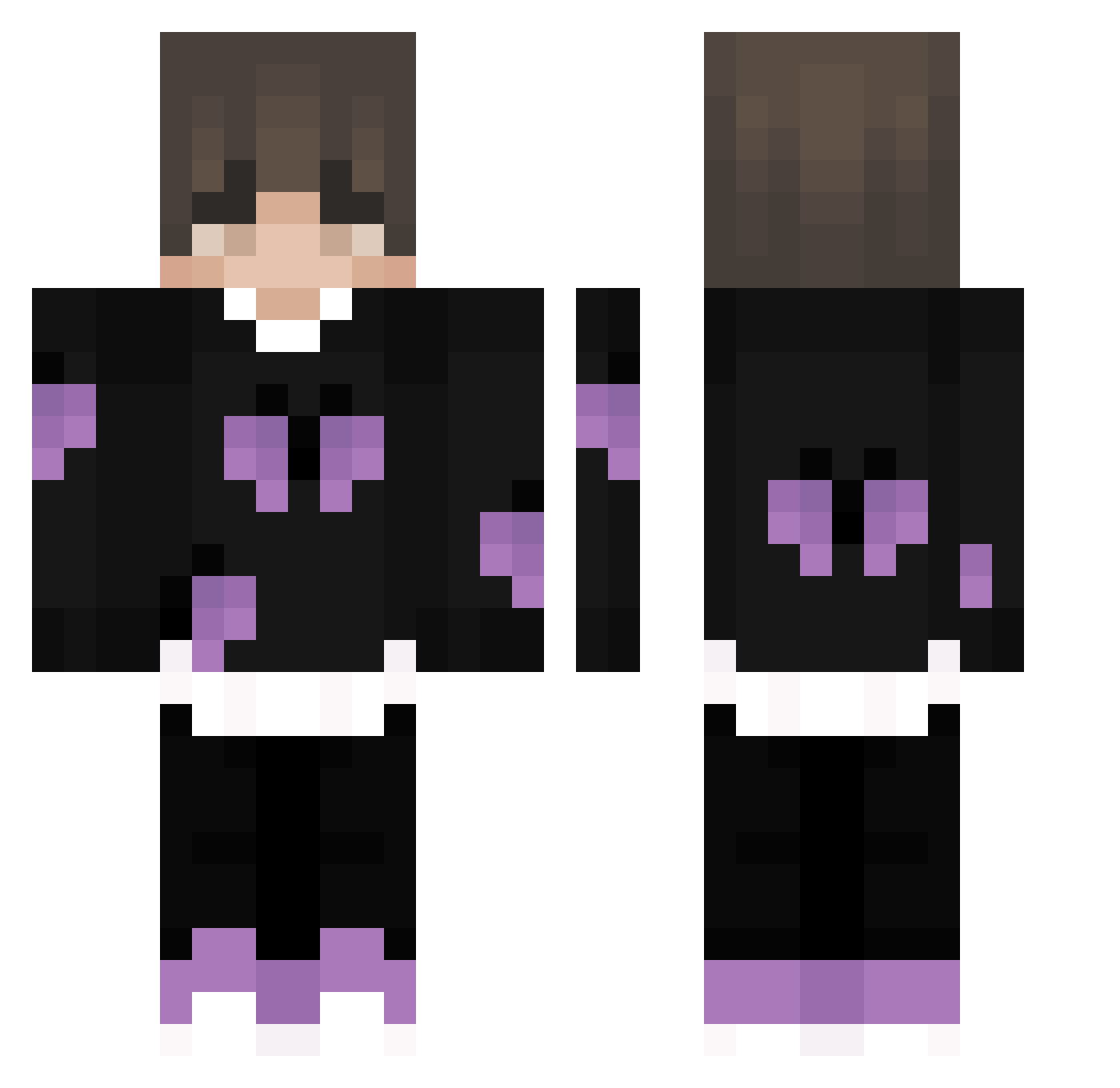 Enjit Minecraft skin, front and back view
