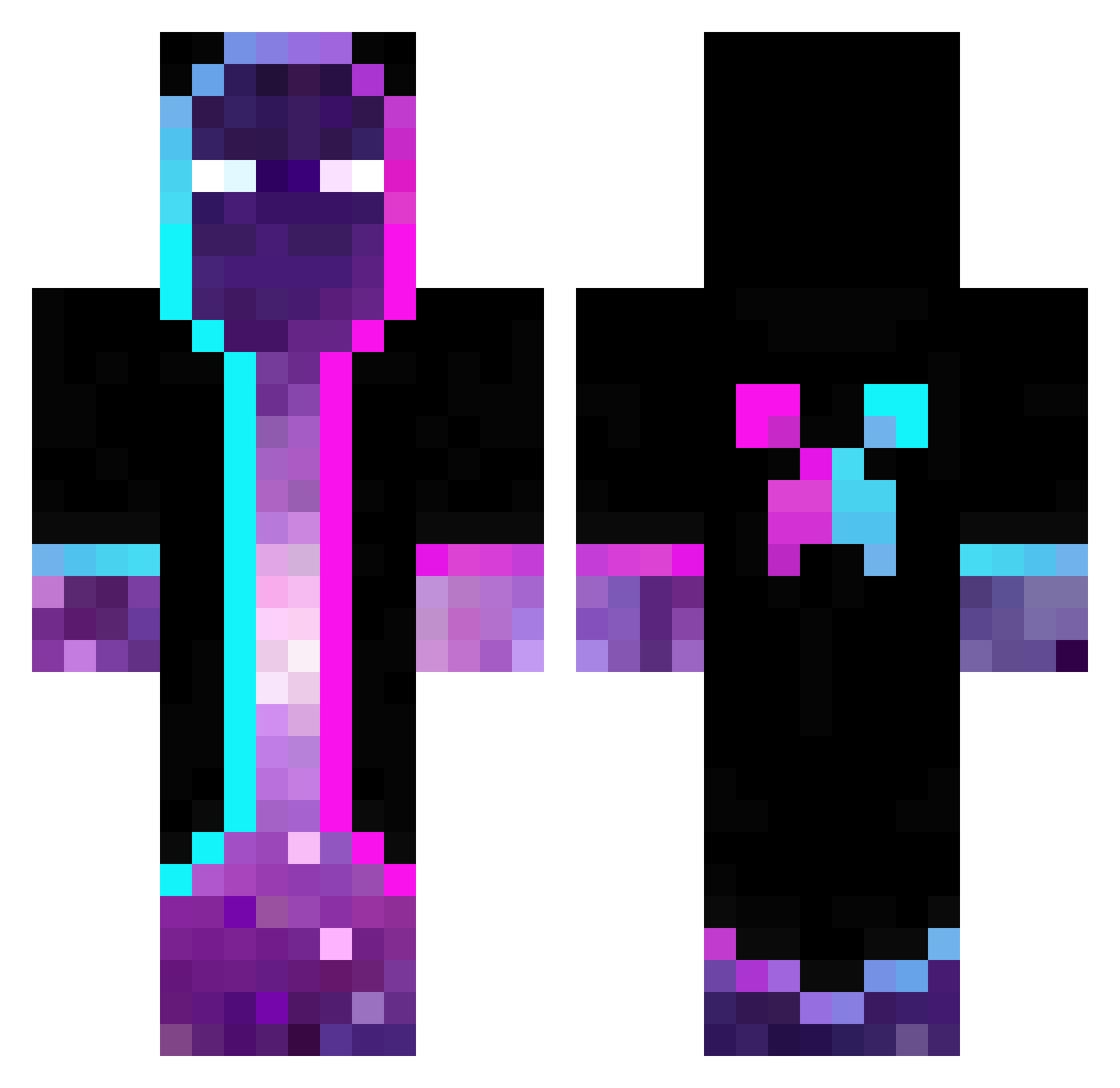 DragonKing1s Minecraft skin, front and back view