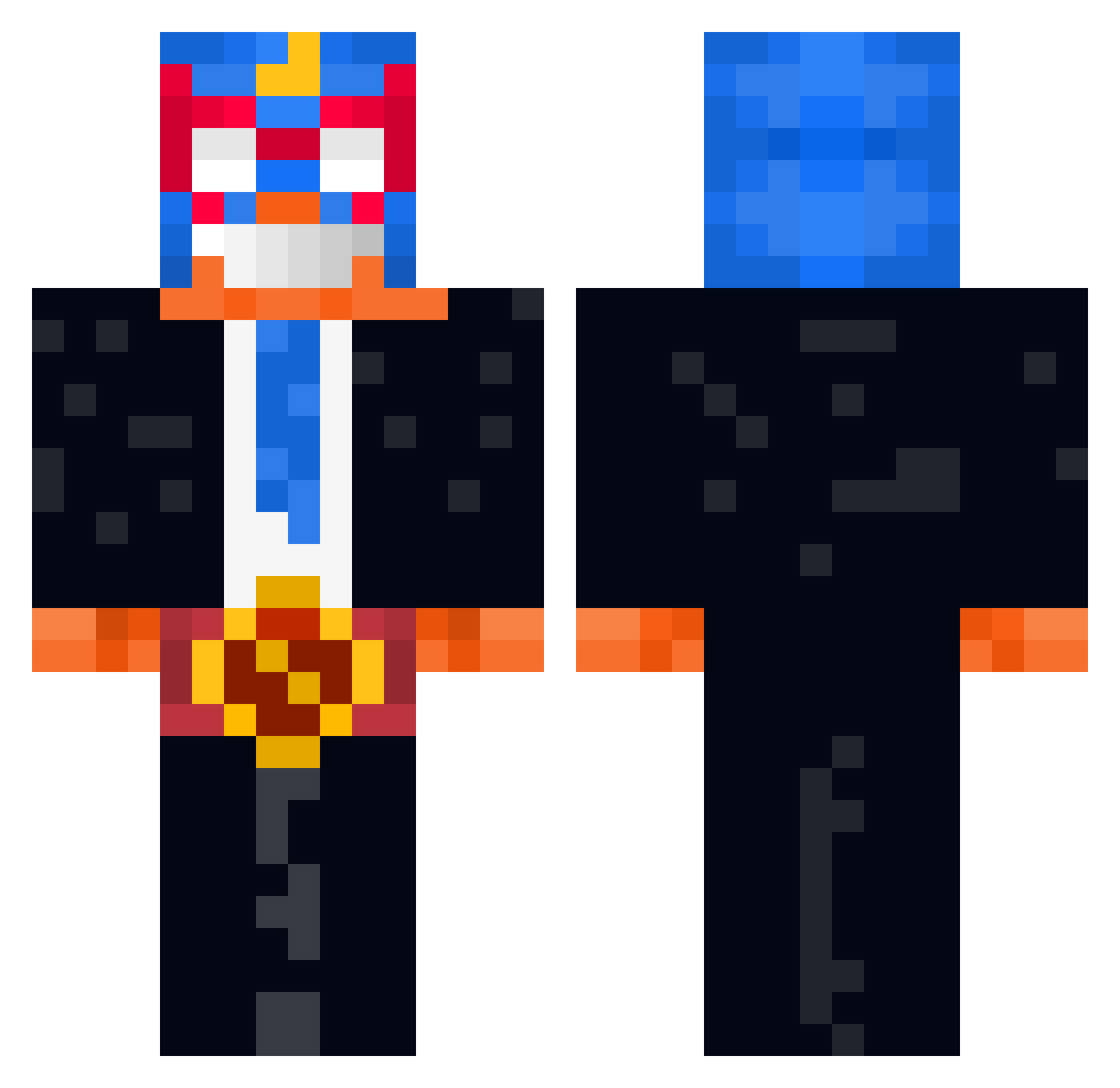 Ekin007 Minecraft skin, front and back view