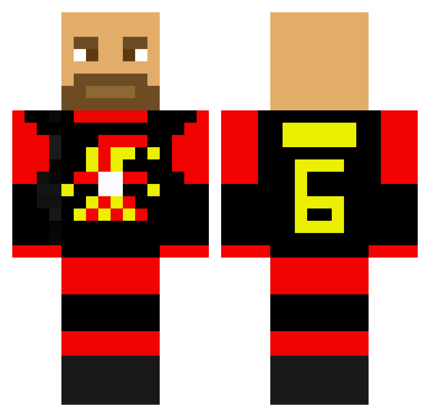 CobleStoner Minecraft skin, front and back view