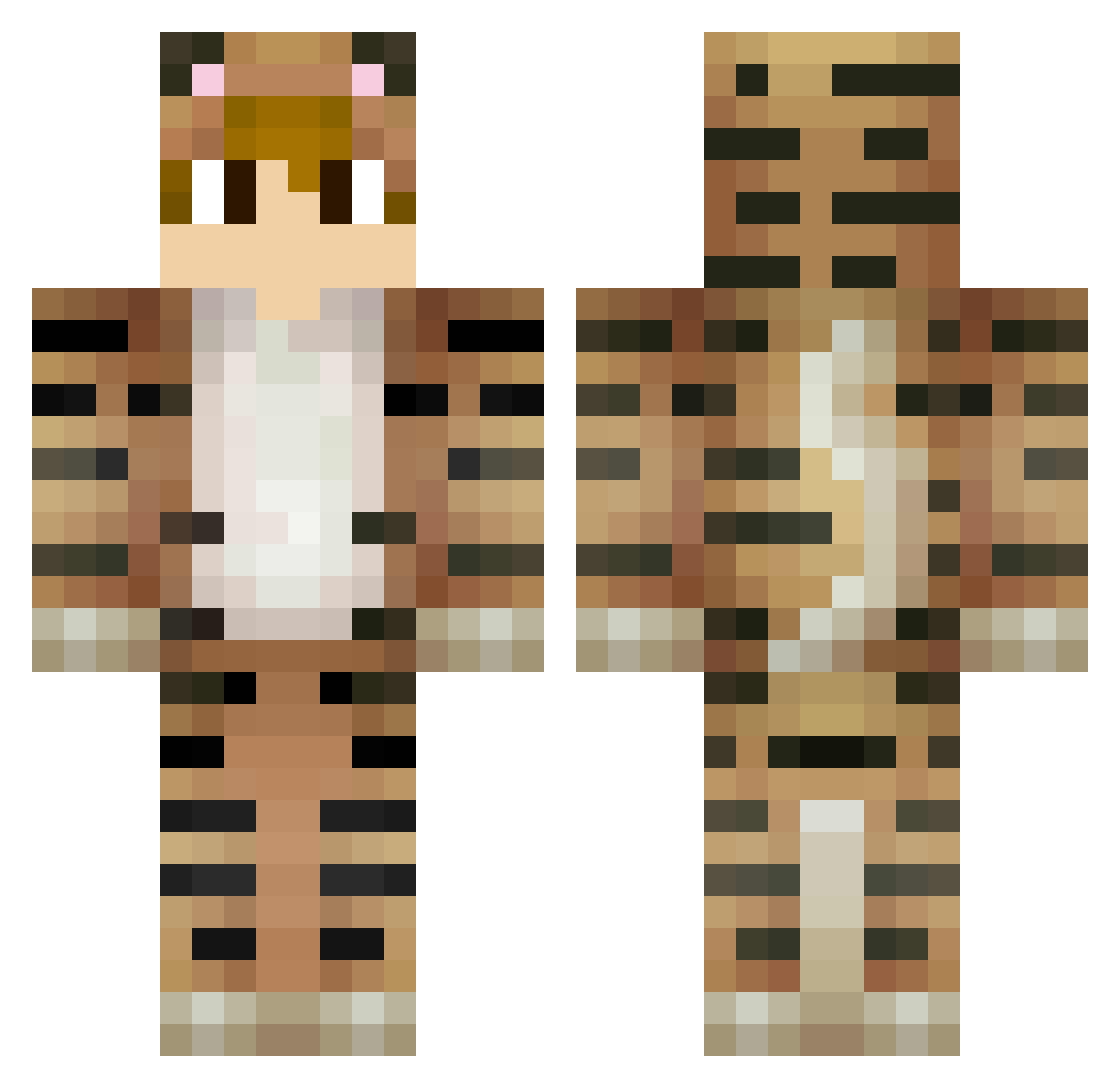 zaahy34 Minecraft skin, front and back view