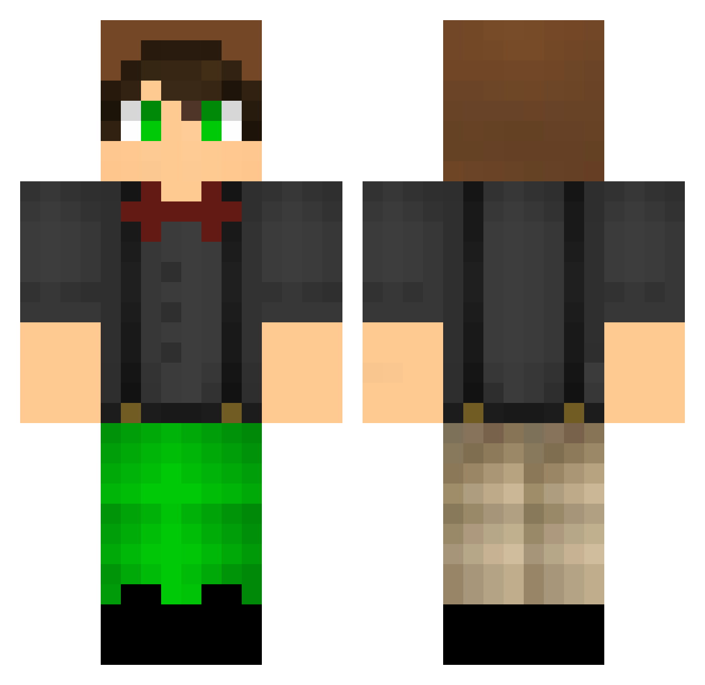 zLuka420 Minecraft skin, front and back view