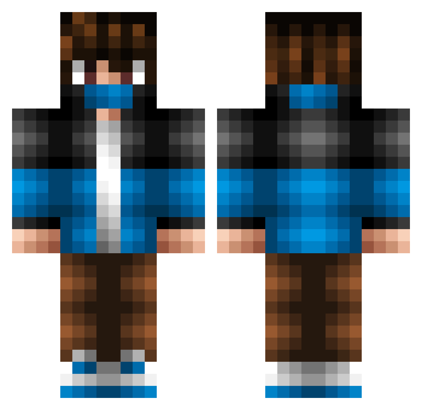 Surgeful Minecraft skin, front and back view