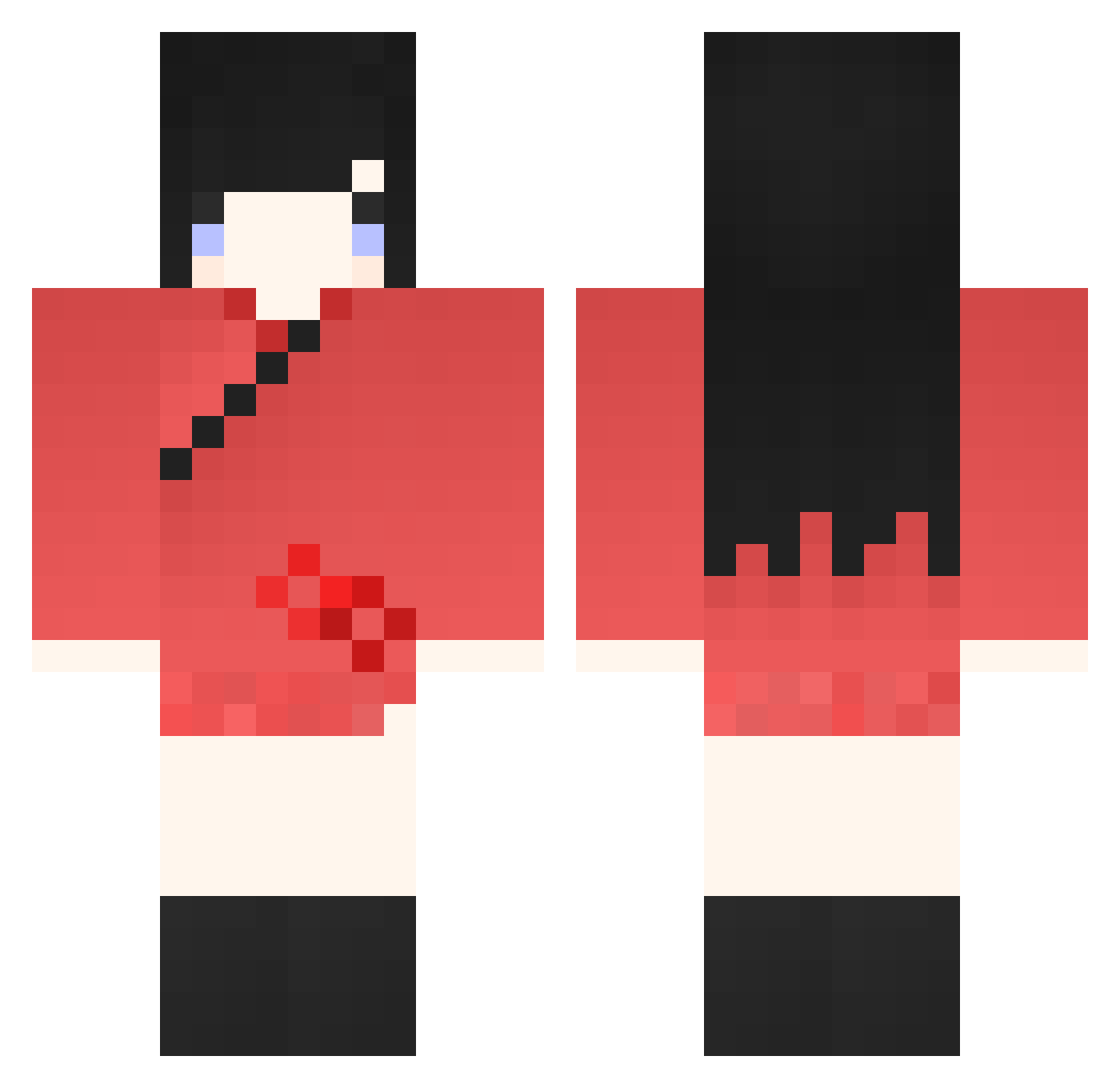 Arabela Minecraft skin, front and back view