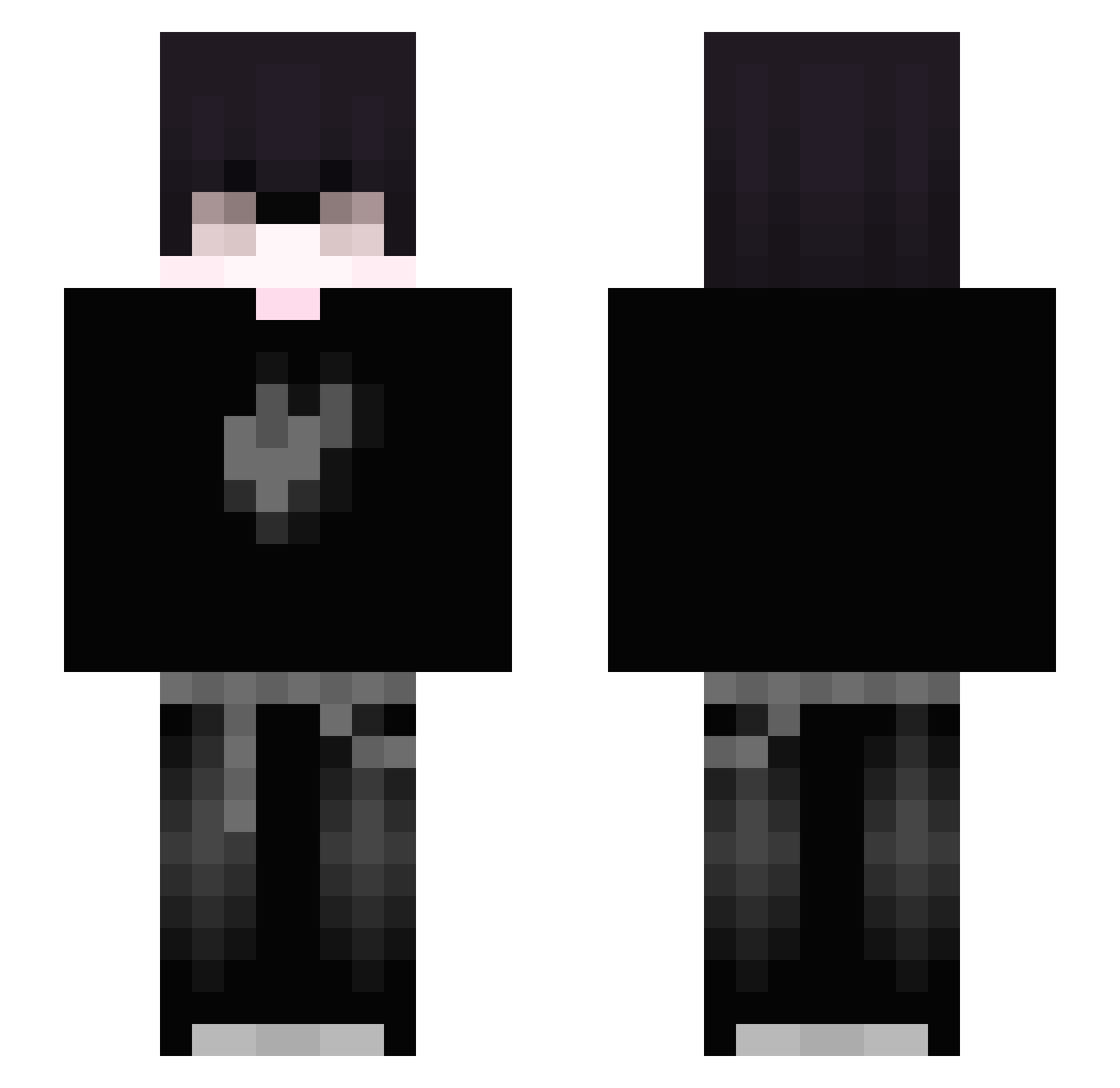 sxnOf Minecraft skin, front and back view