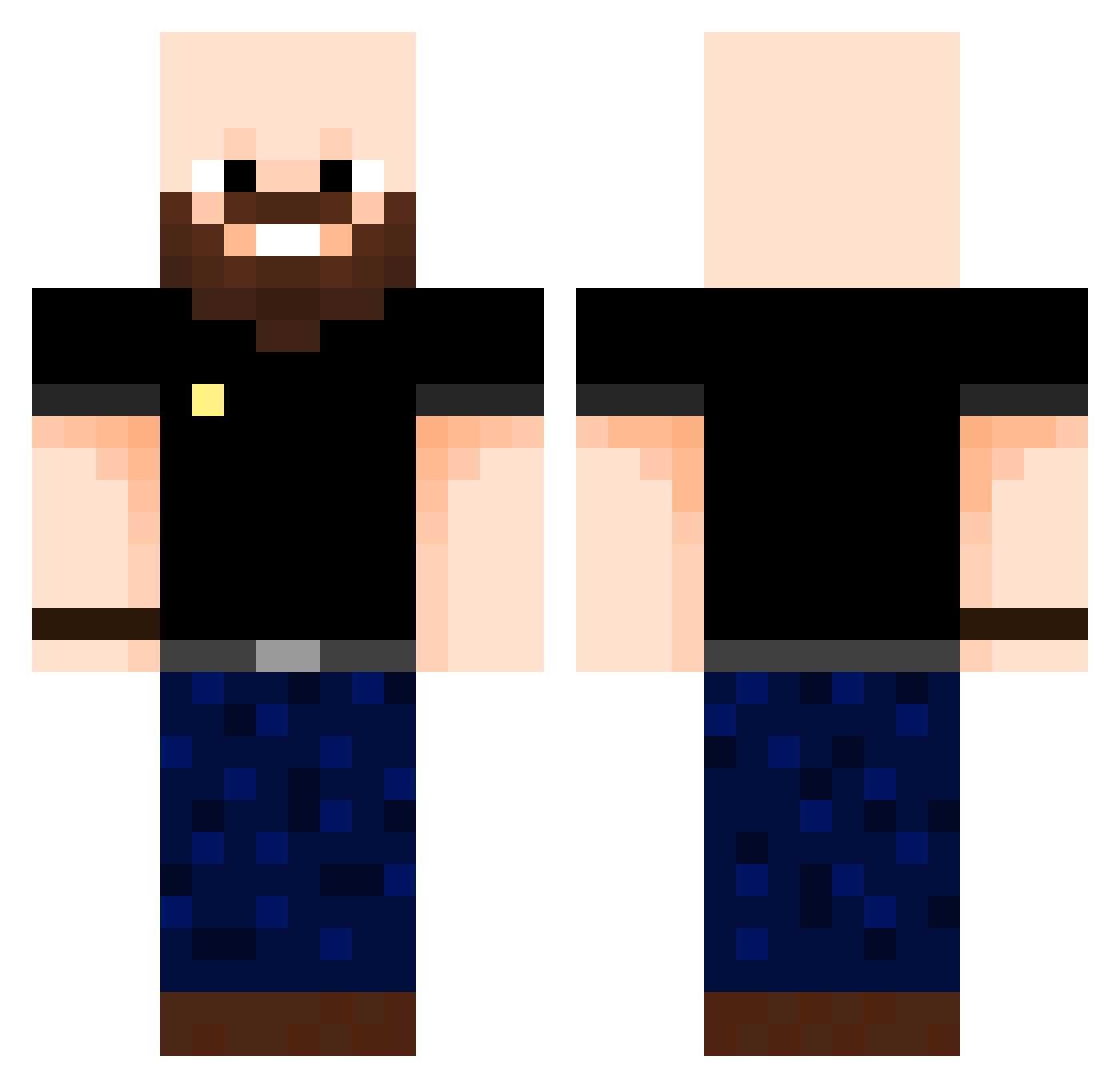 wygren Minecraft skin, front and back view