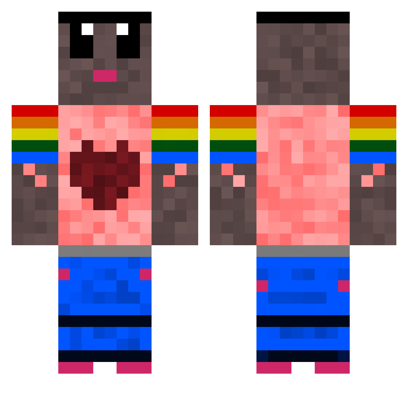 Jelen__ Minecraft skin, front and back view
