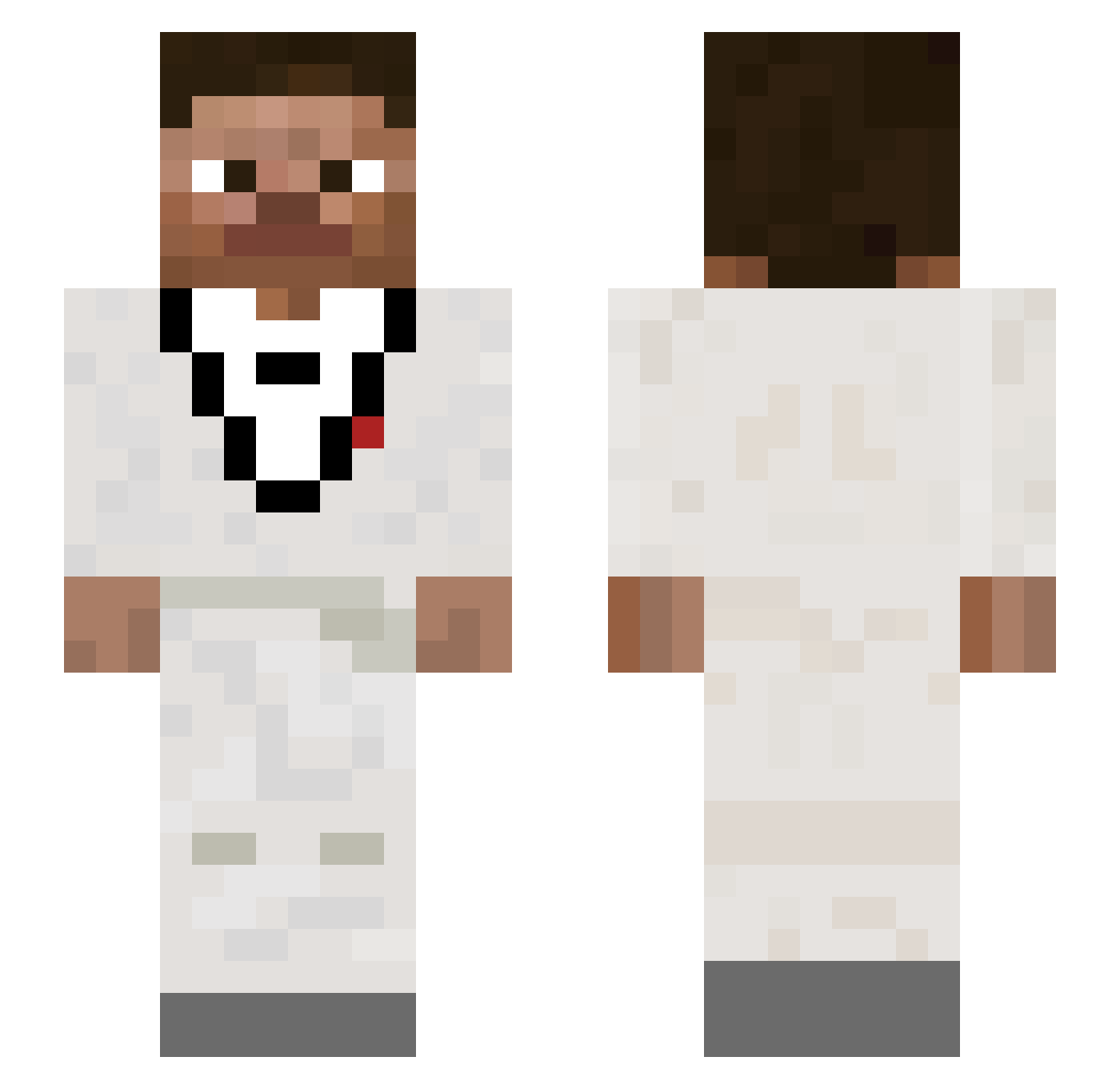 kingthistle23 Minecraft skin, front and back view