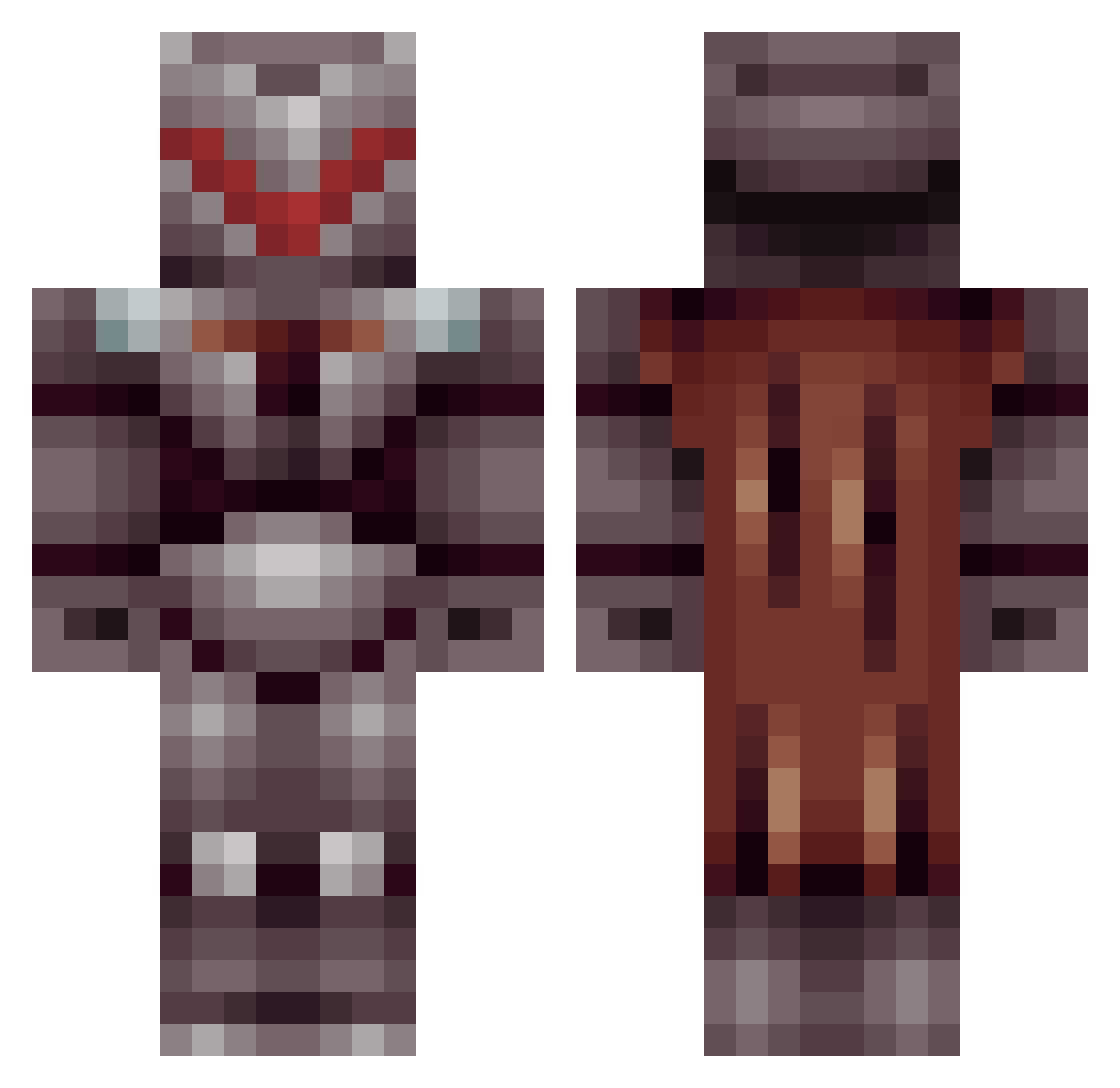 EXID_ Minecraft skin, front and back view