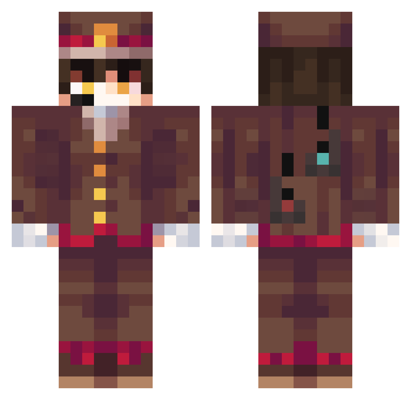 ___Zenitsu___ Minecraft skin, front and back view