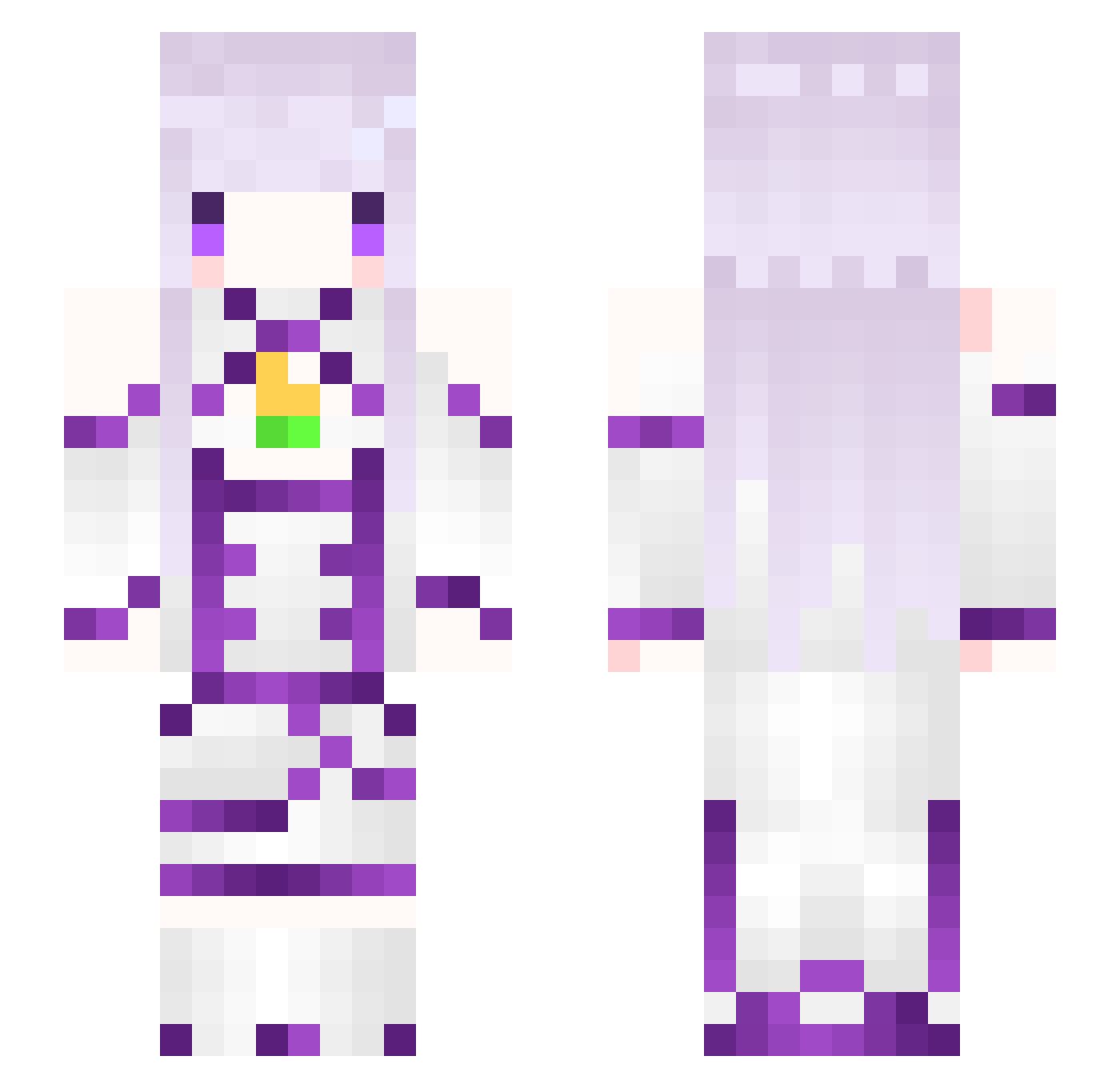 _Dark_tea Minecraft skin, front and back view