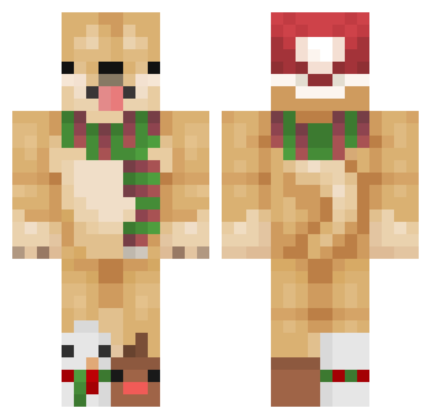 Deogi Minecraft skin, front and back view