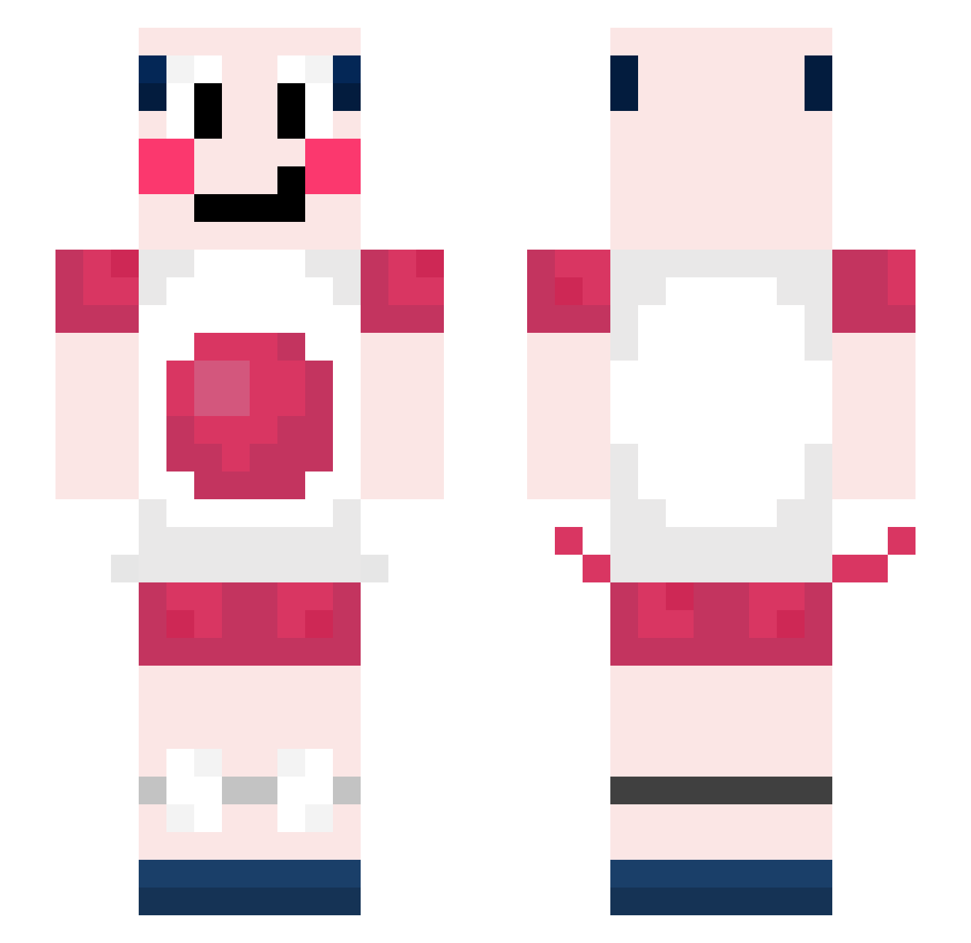 Meme_machine_27 Minecraft skin, front and back view