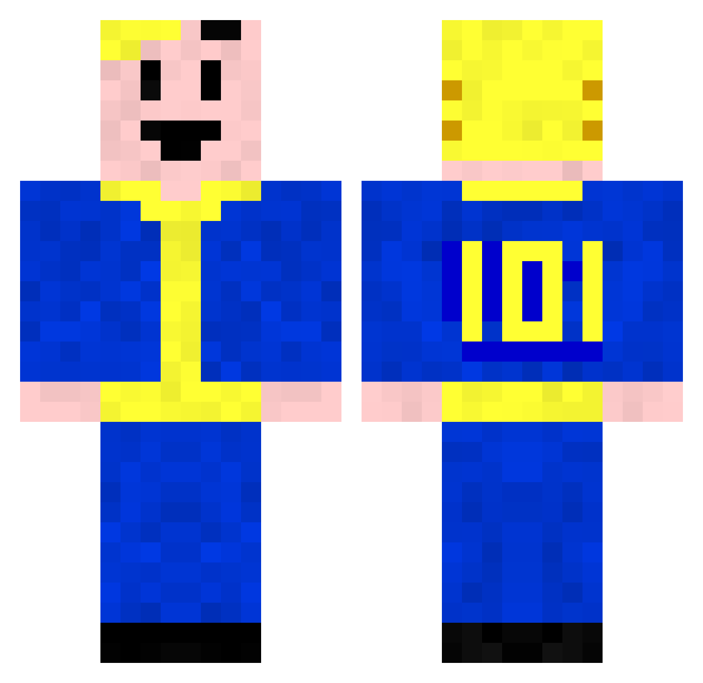 dogwood Minecraft skin, front and back view