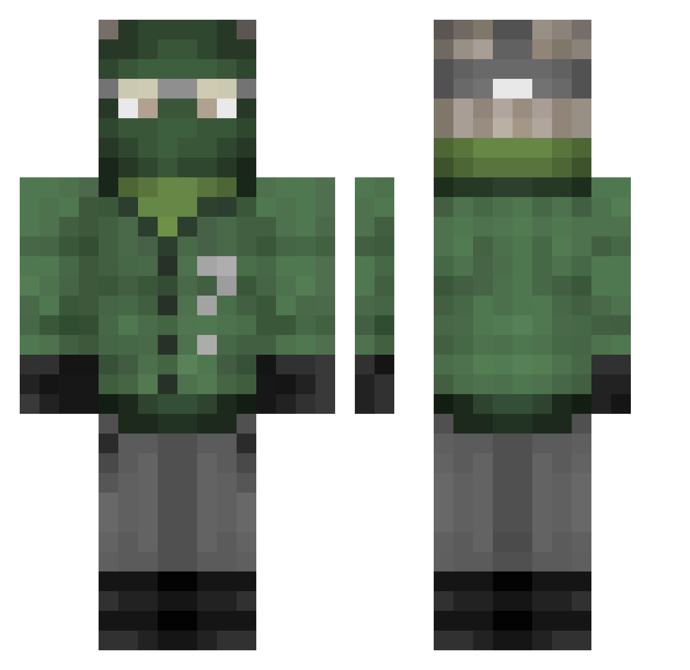 Fyytul Minecraft skin, front and back view