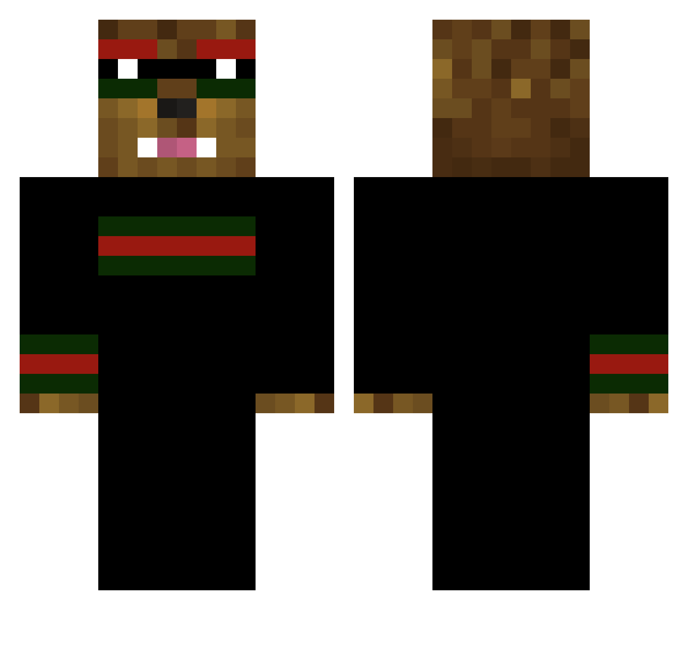 nonElite Minecraft skin, front and back view