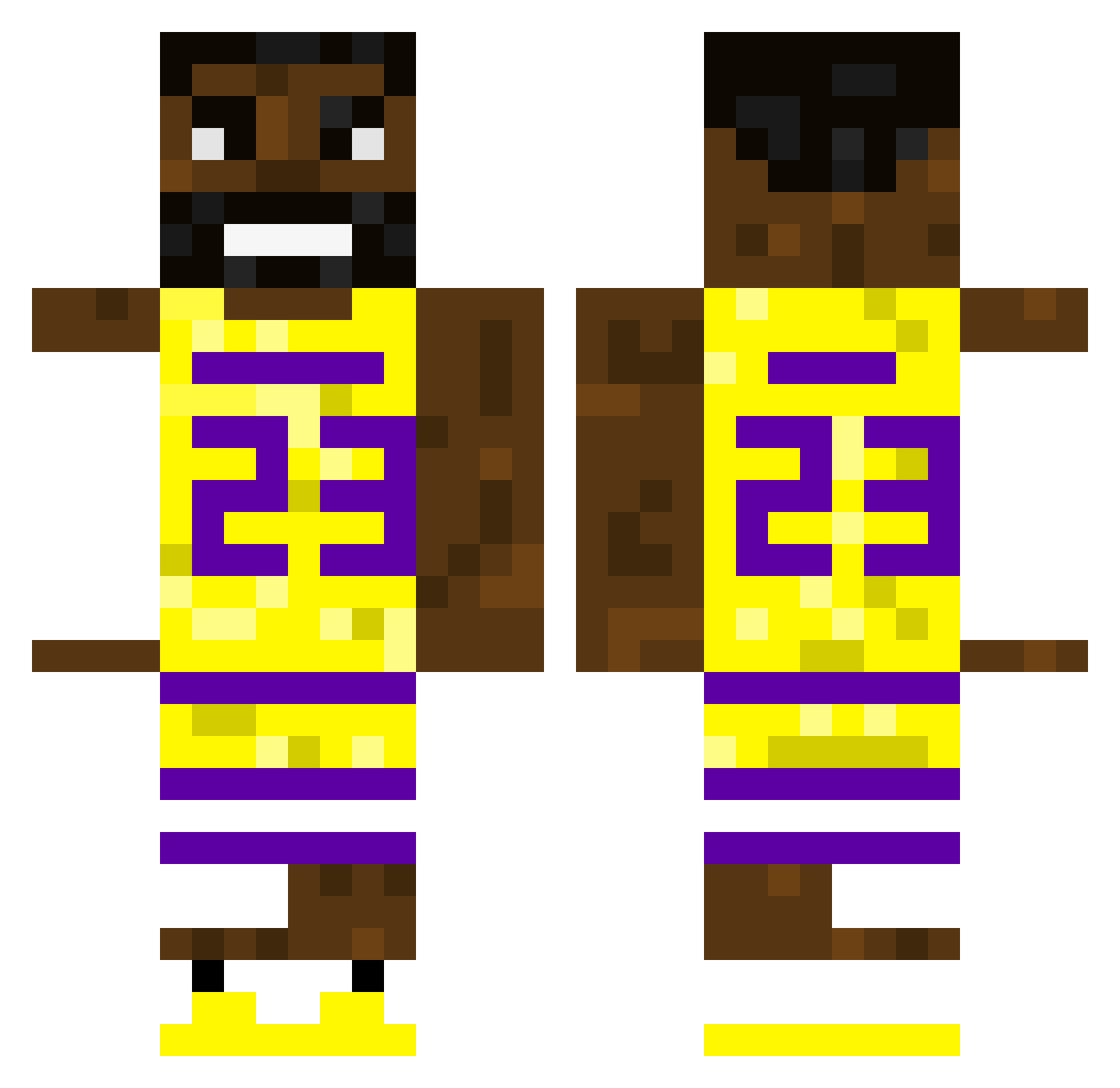 _YUVY_ Minecraft skin, front and back view