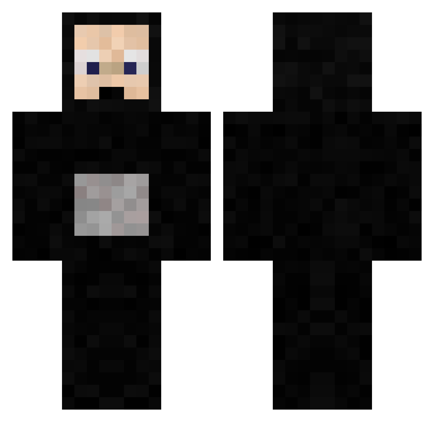 SunnyJ25 Minecraft skin, front and back view
