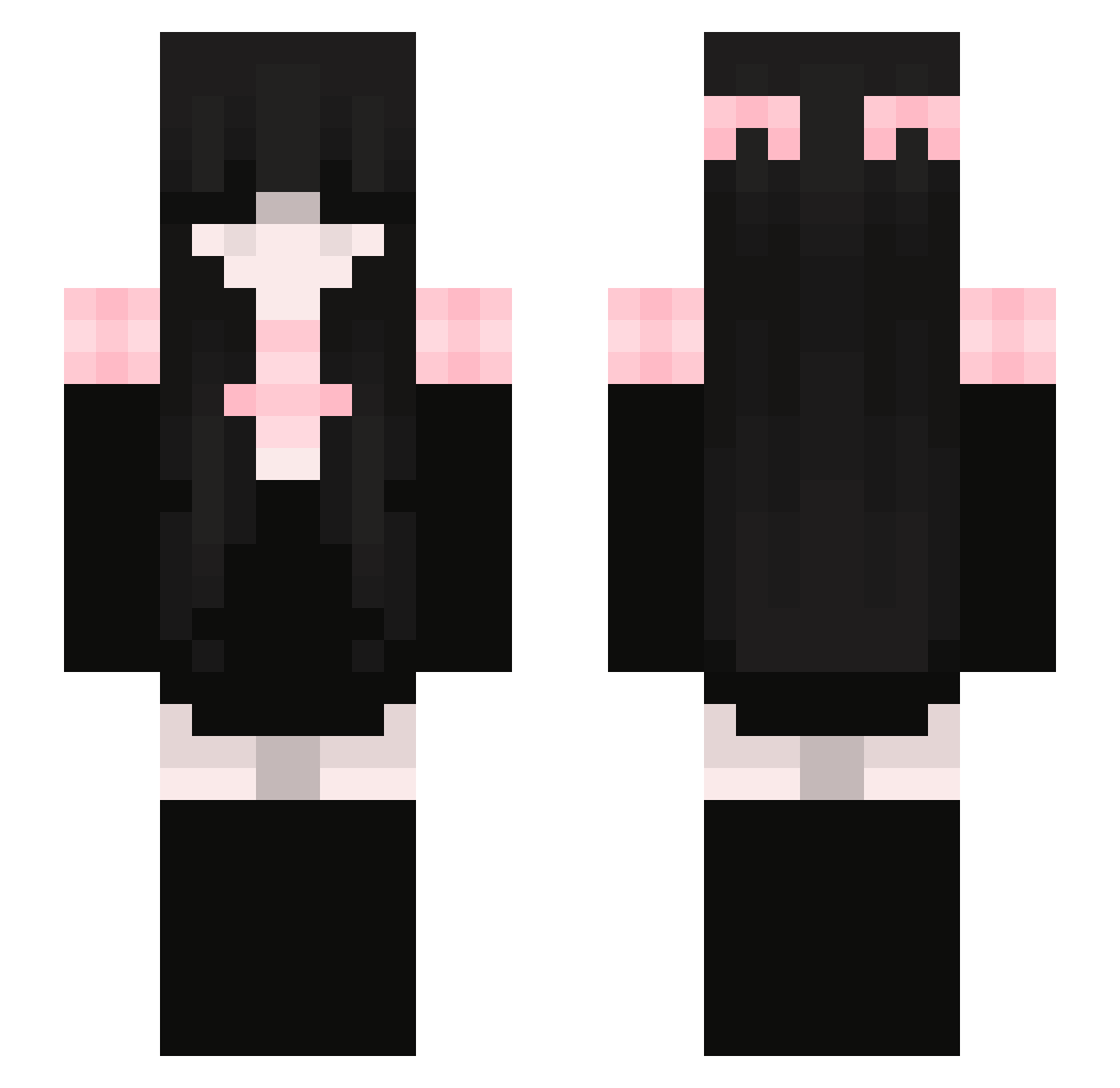 ronu Minecraft skin, front and back view