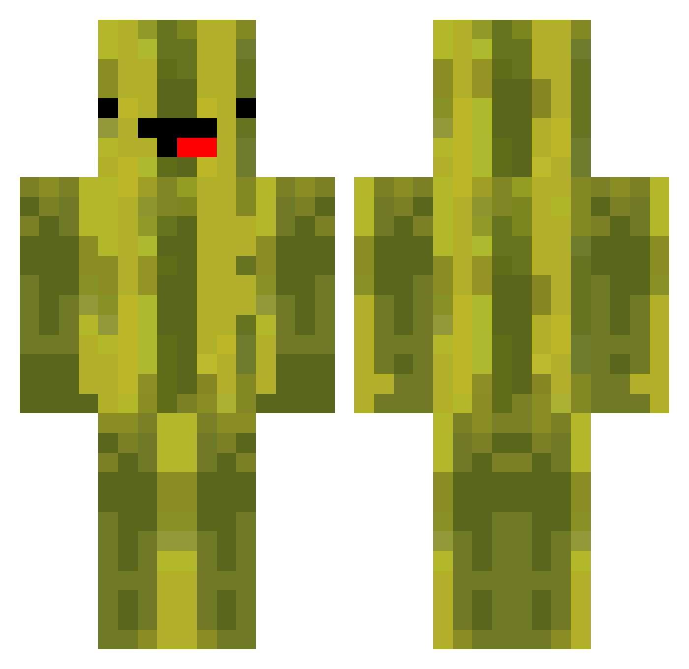 oOoryley Minecraft skin, front and back view